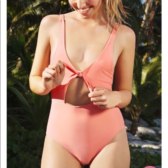 Cupshe Cutout Peach One Piece Bowknot Swim… - Picture 1 of 8